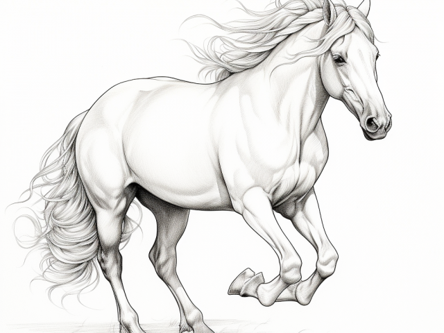 Andulasian Horse Printable Coloring Page
