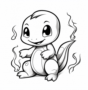 Coloring page of Pokemon Charmander