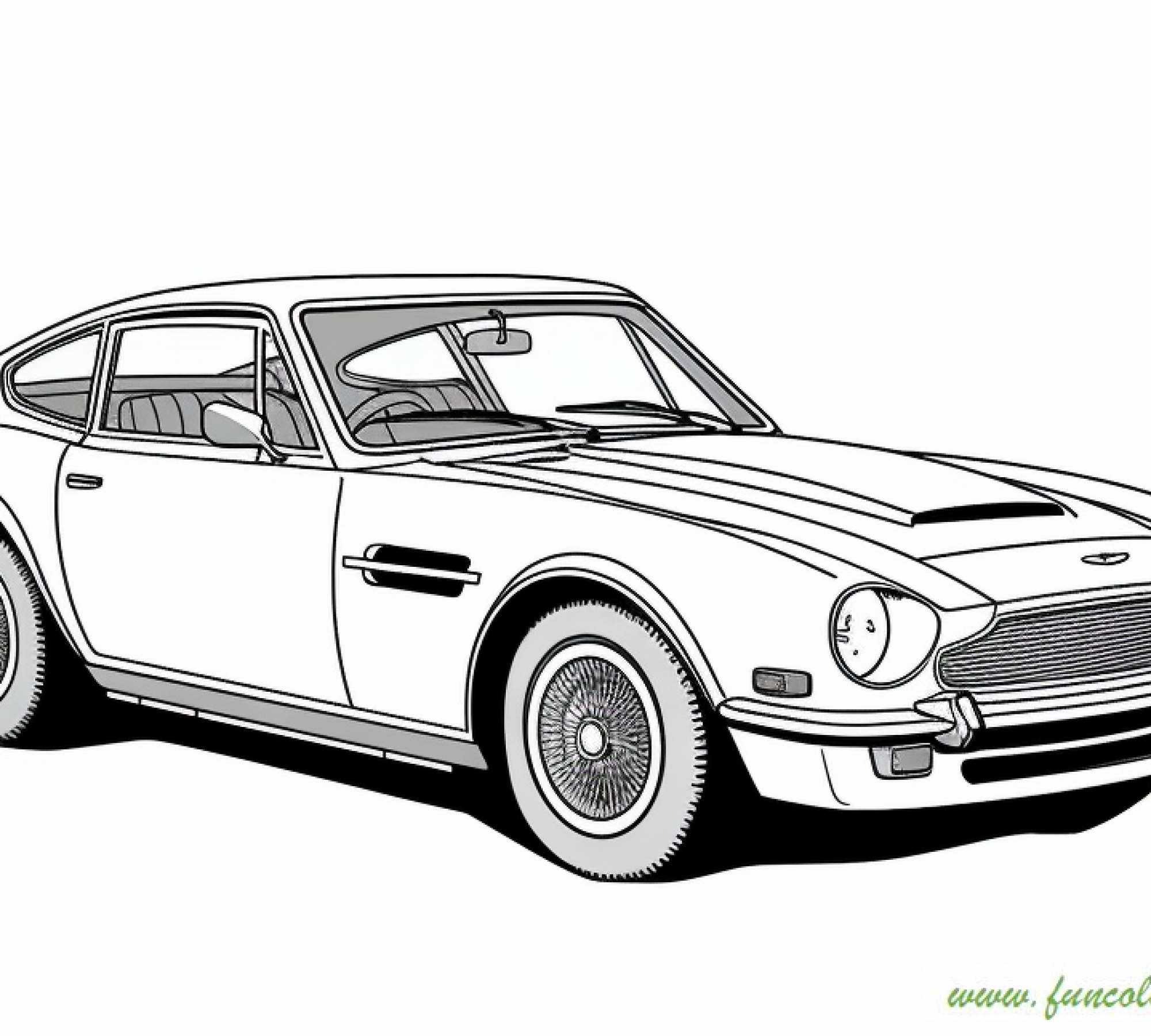Aston Martin Car Free Coloring Pages