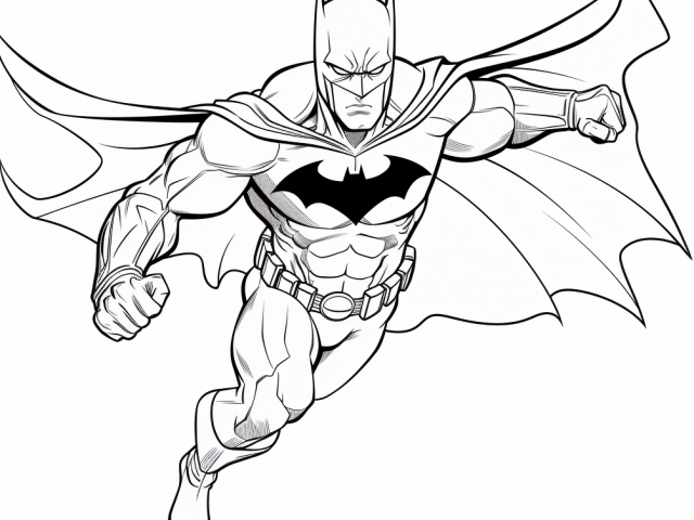 Batman Free Coloring Page