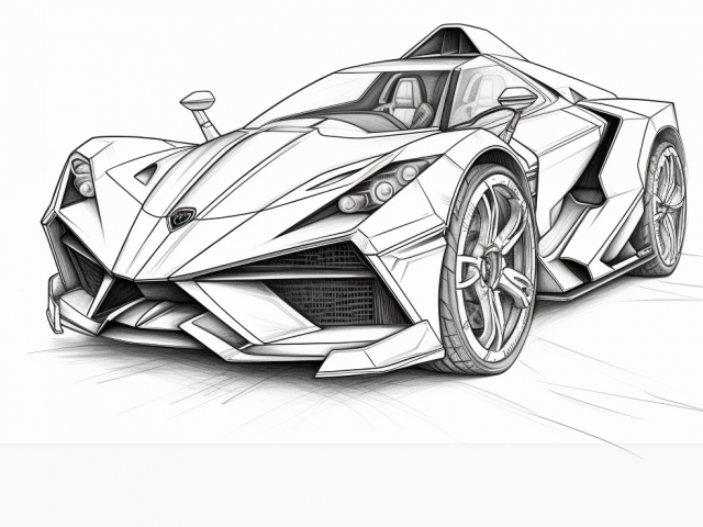 Lamborghini Coloring Page