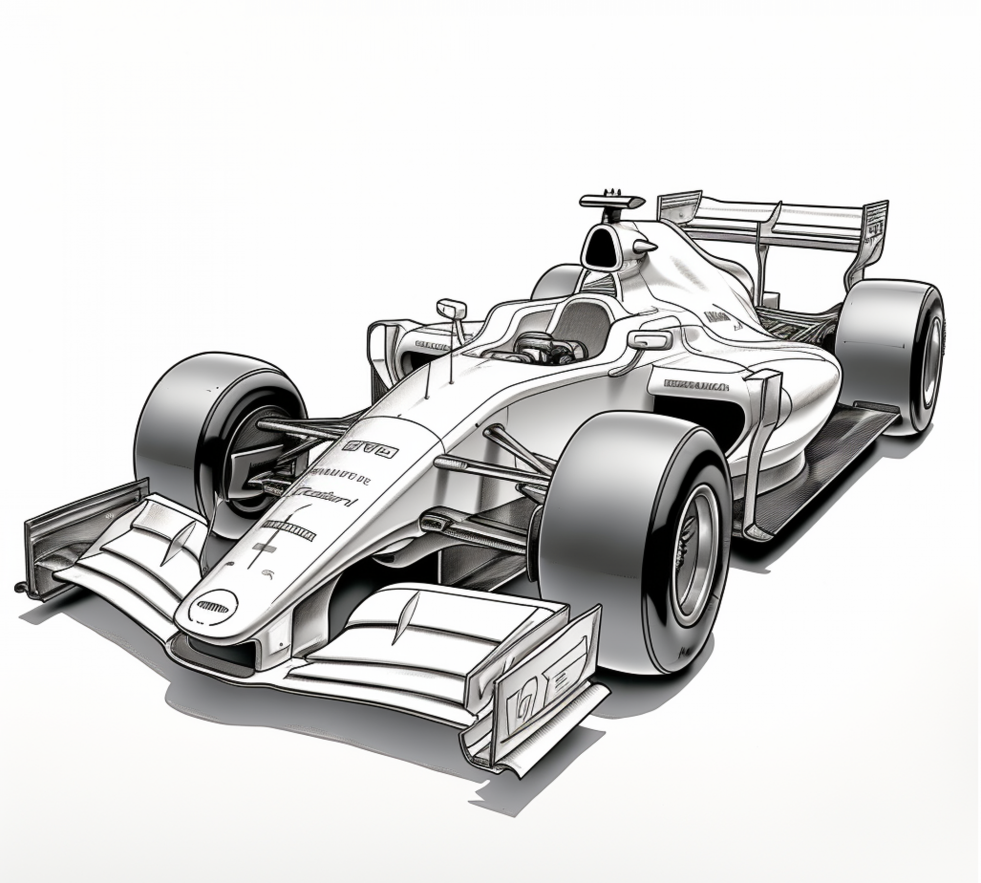 Mclaren F1 race Cars Free Coloring Page