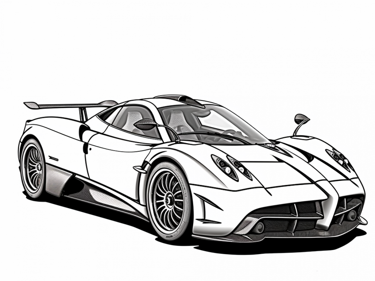 Free coloring pages of Pagani Cars