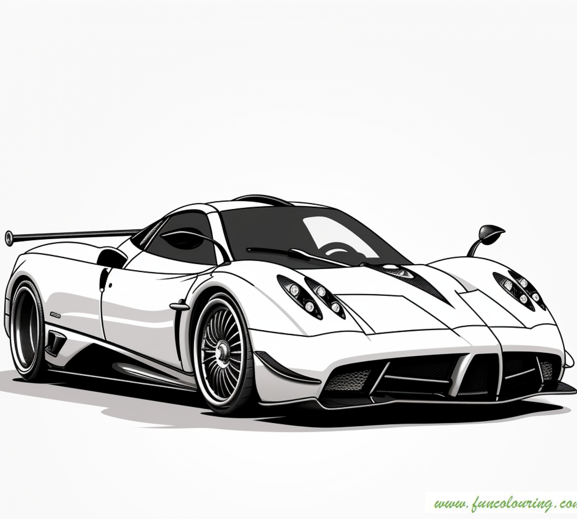 Pagani race Cars free coloring pages and book