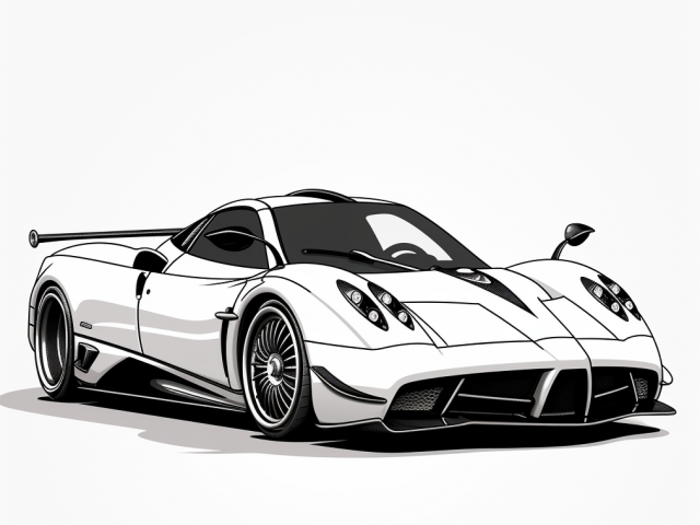 Free coloring pages of Pagani Cars