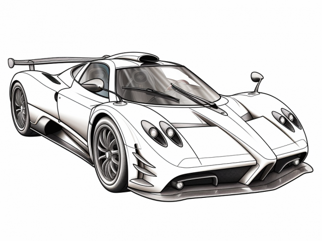 Free coloring pages of Pagani Cars