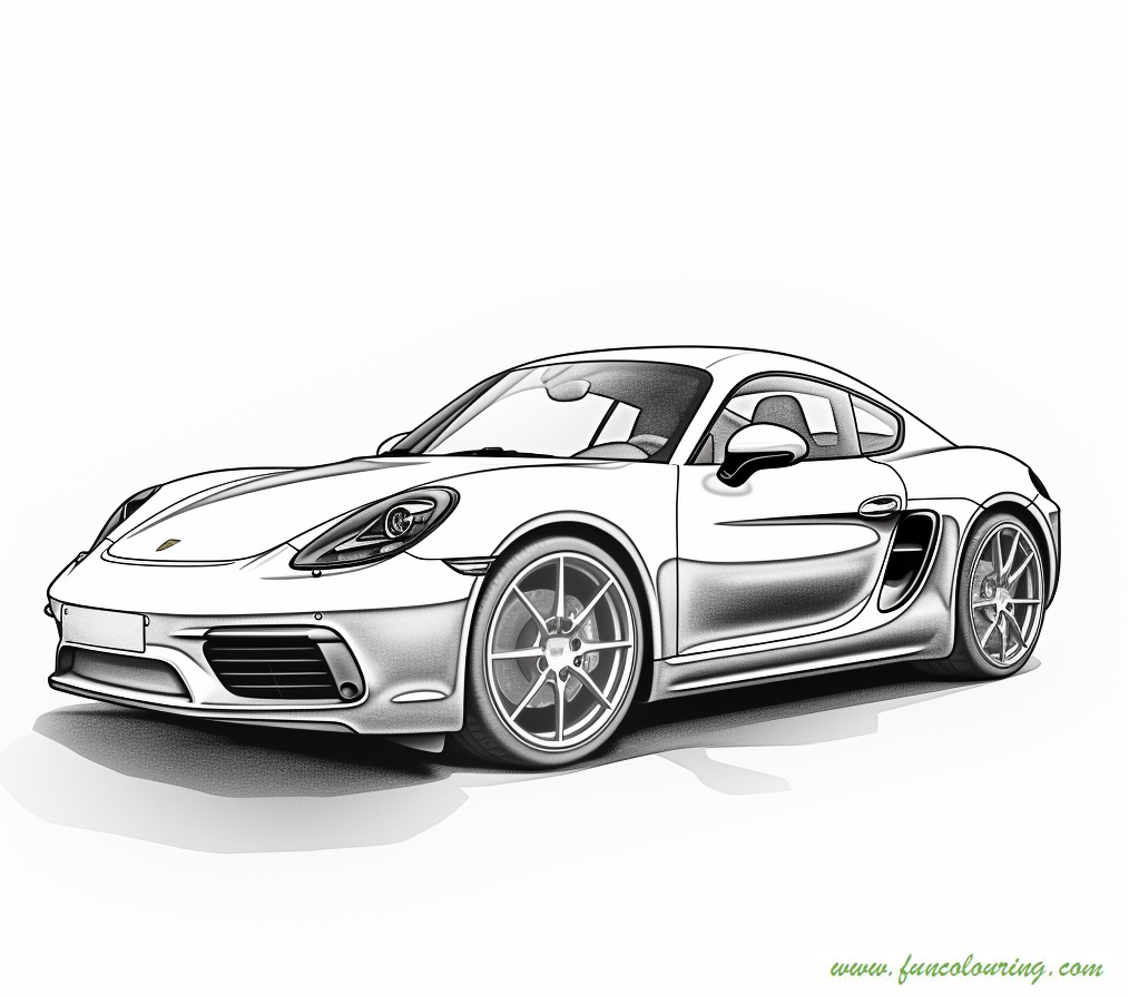 Free coloring pages of Porsche Cars