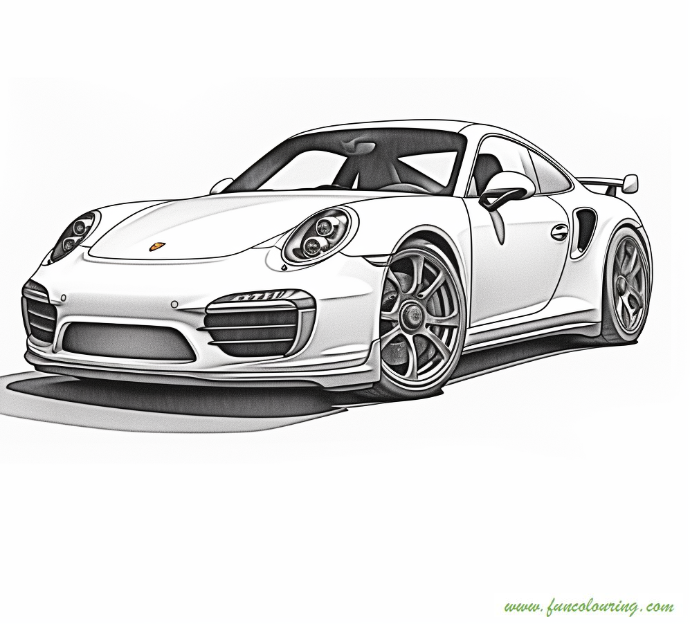 Porsche - Free coloring pages of Porsche Cats
