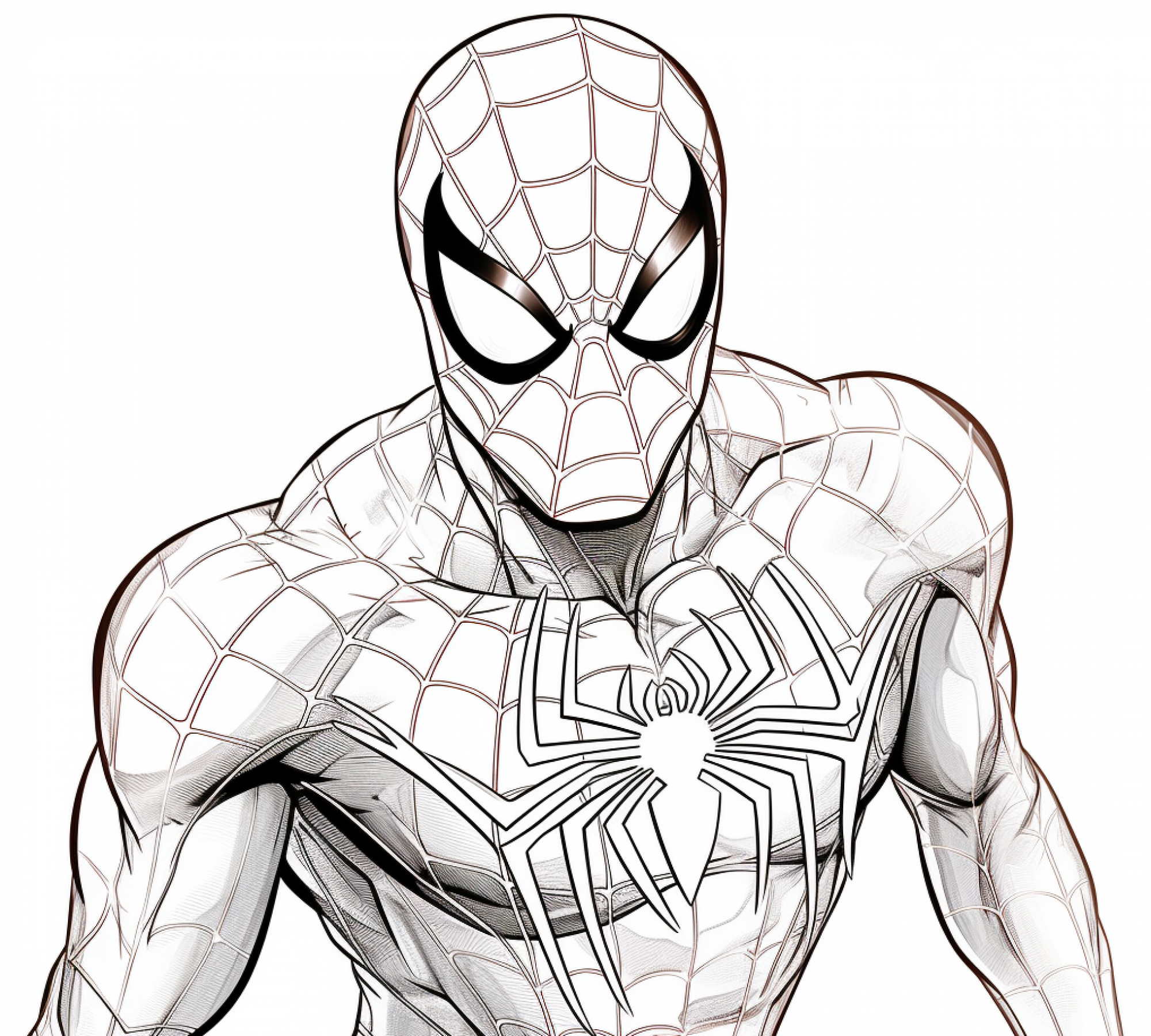 Spiderman Free Coloring Page