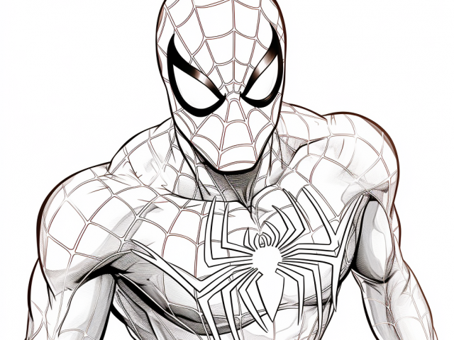 Spiderman Free Coloring Page