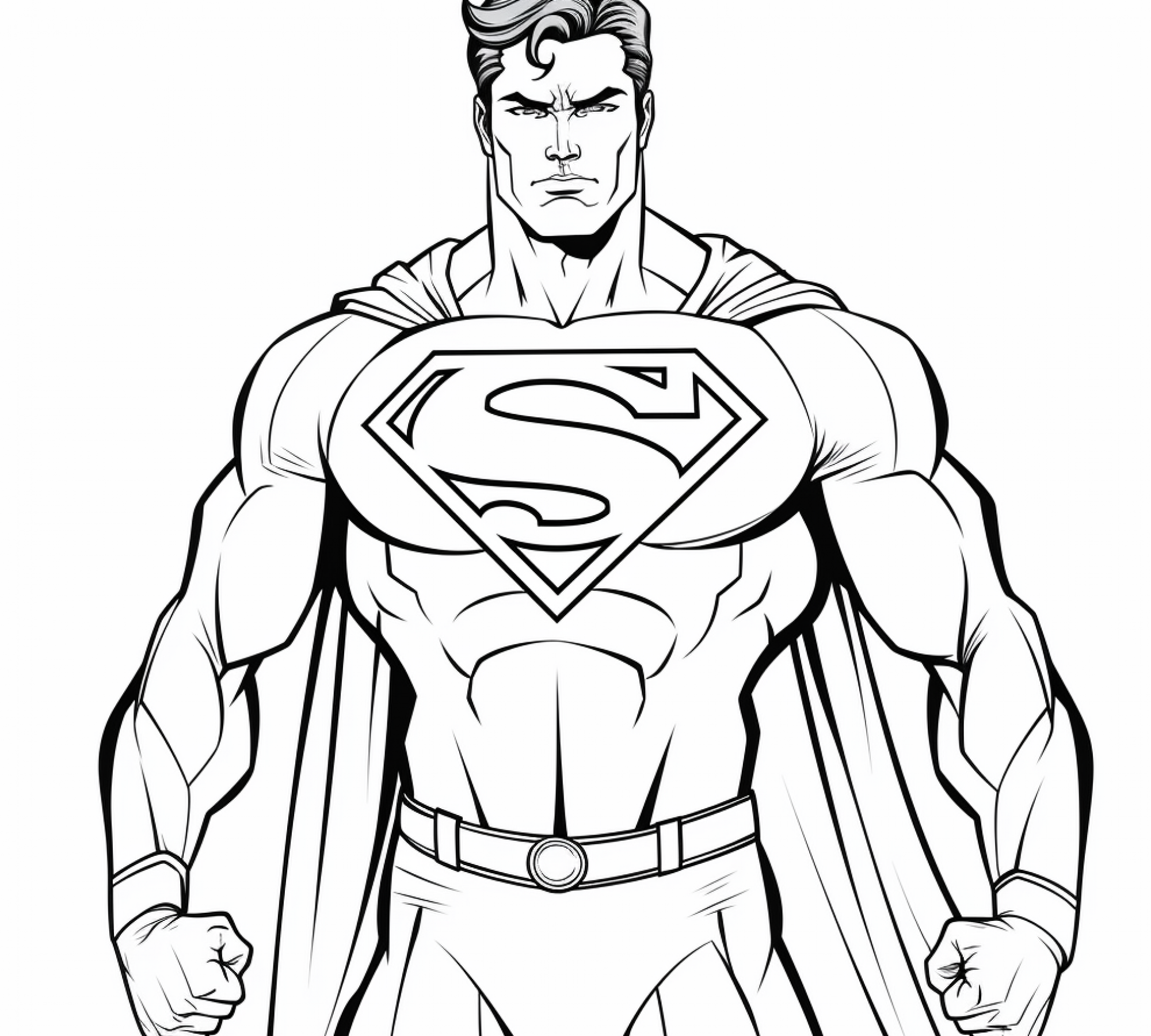 Superman Free Coloring Page