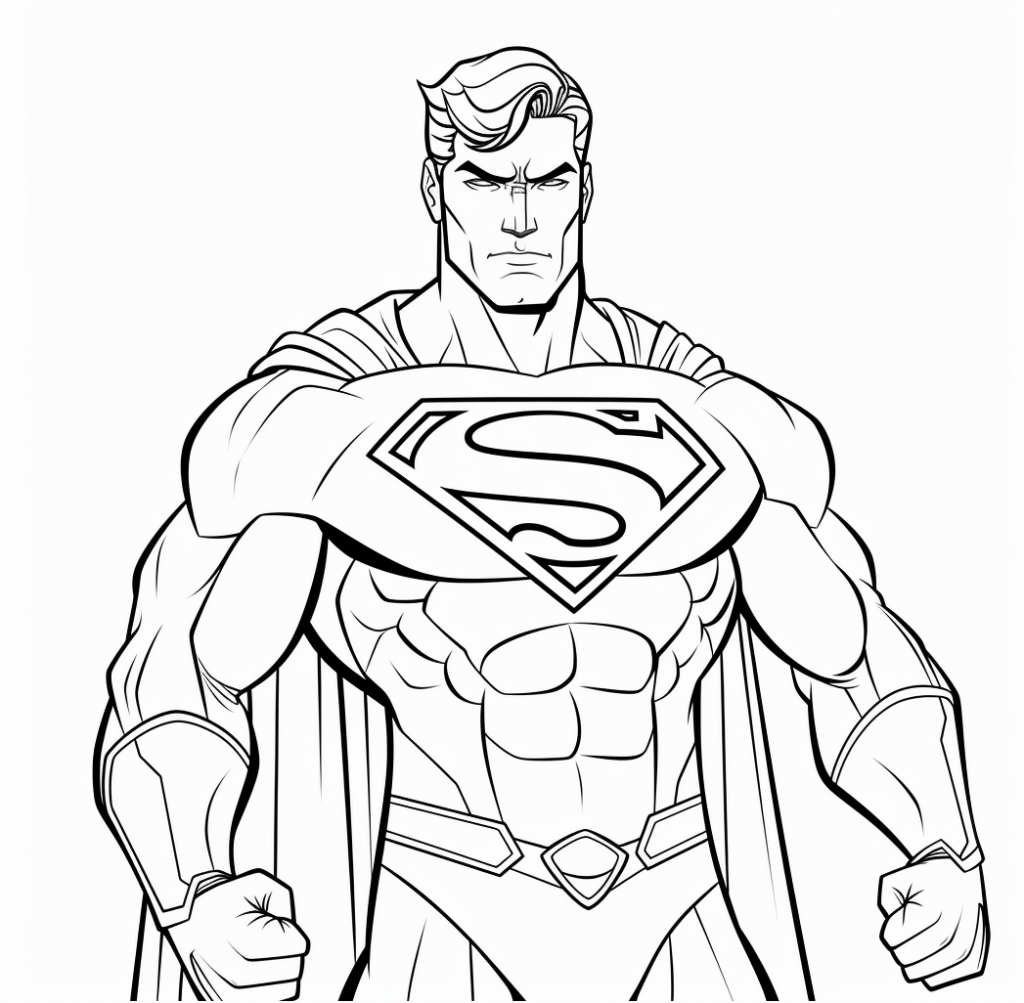 Superman Free Coloring Page