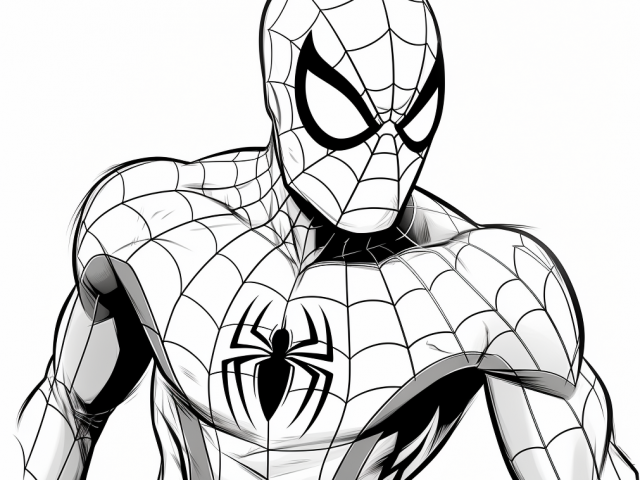Spiderman Free Coloring Page
