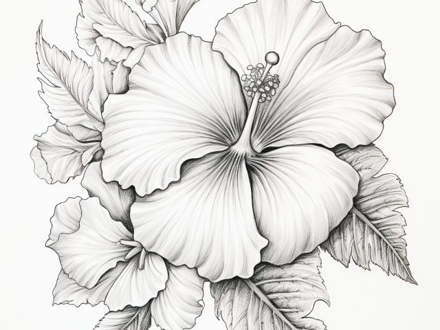 Free coloring page of Haiwan Hibiscus Flower