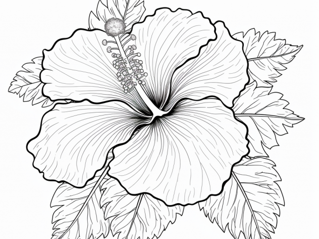 Free Coloring Page of Haiwan Hibiscus Flower