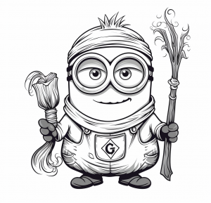 Free coloring page of Minions