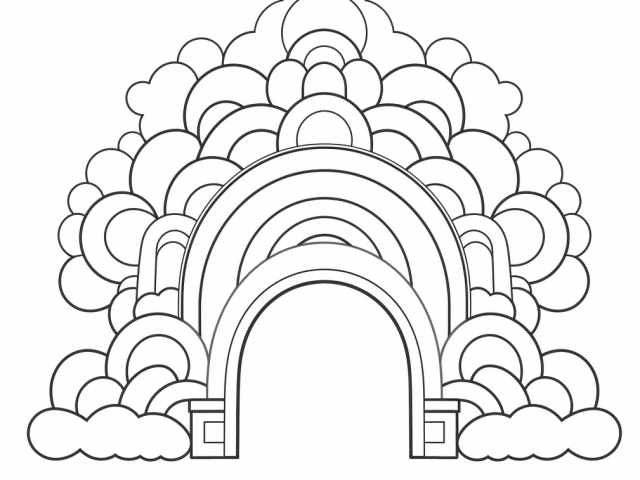 Free coloring pages of rainbow
