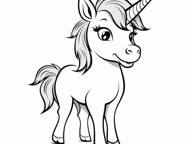 Free coloring pages of Pony Unicorn