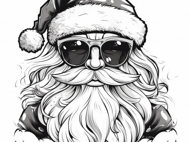 Free coloring page of Father Christmas