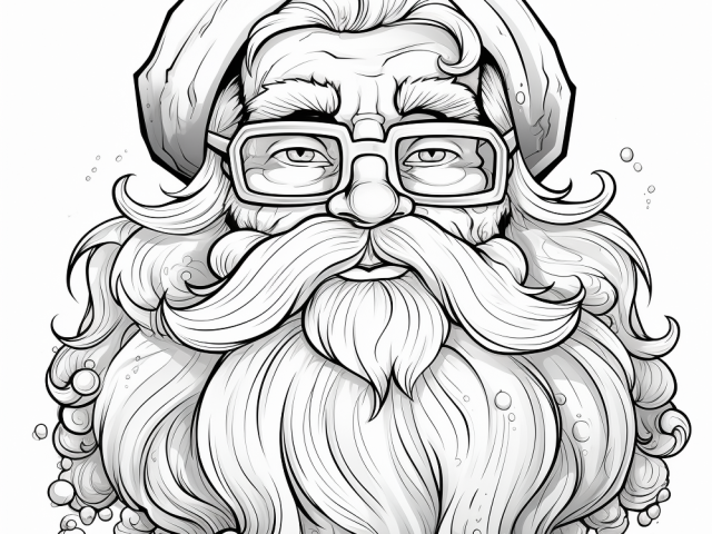 Free printable coloring page of Father Christmas