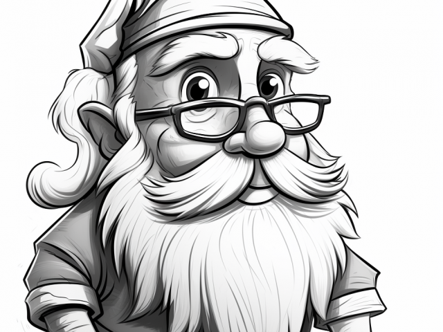 Free printable coloring page of Father Christmas