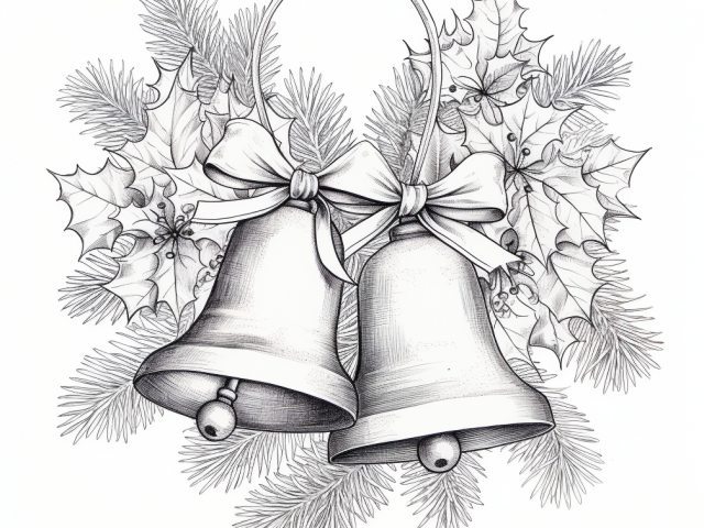 Free coloring pages of Christmas Jingle Bells