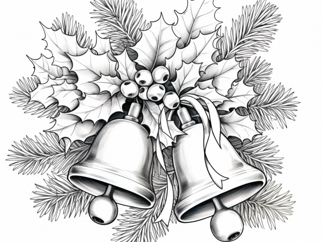 Free coloring pages of Christmas Jingle Bells