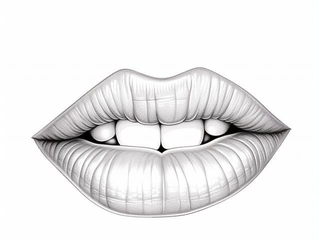 Free printable coloring page of Lips