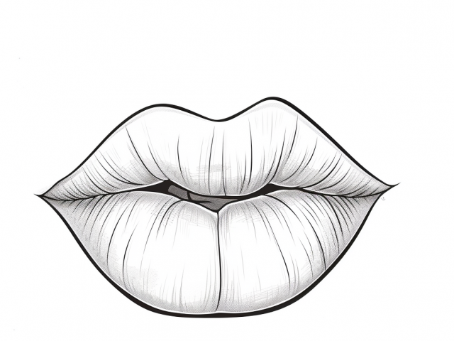 Free printable coloring pages of Lips