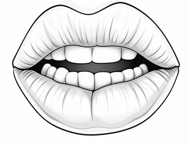 Free printable coloring page of Lips