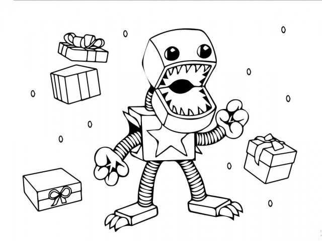 Free coloring page of Boxy Boo
