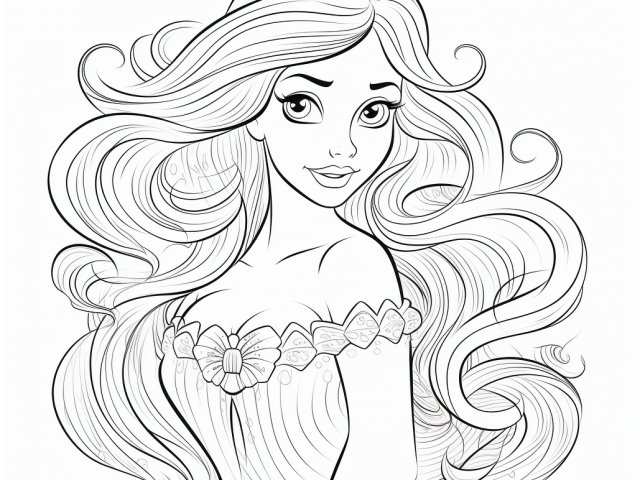 Free coloring page of Ariel