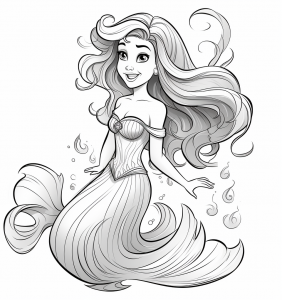 Coloring Page of Ariel