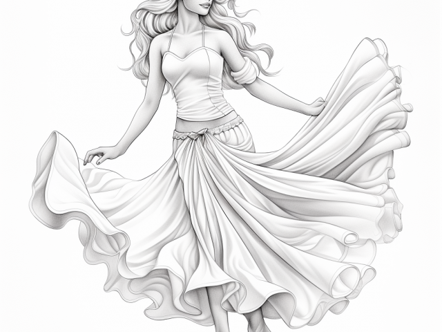 Free coloring pages of Barbie