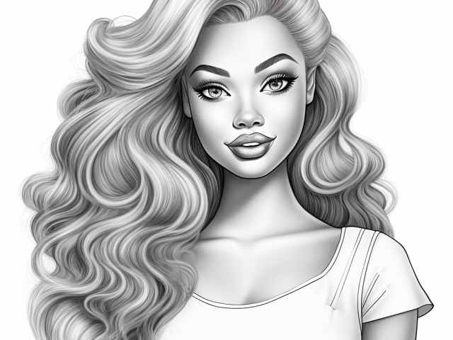 Free coloring pages of Barbie Doll