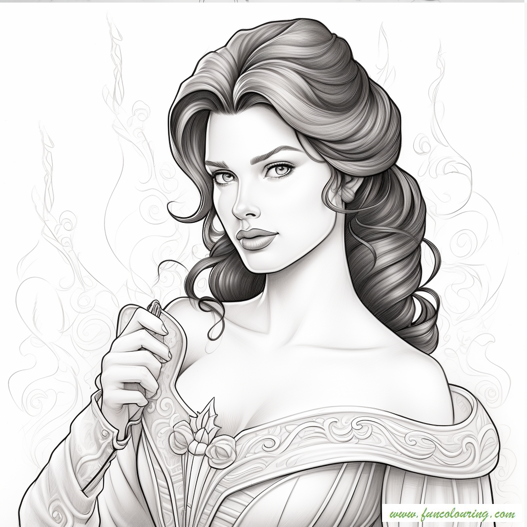 Beauty and the Beast free coloring pages