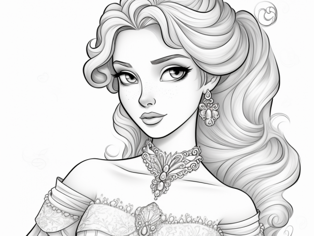 Free coloring page of Cinderella