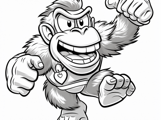 Free Coloring page of Donkey Kong