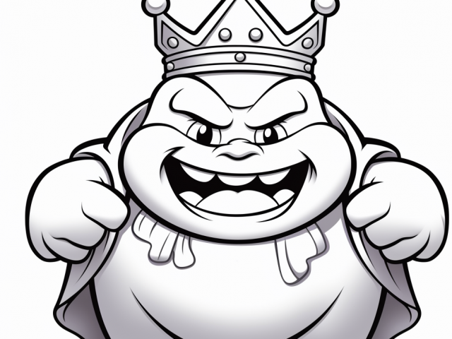Free printable coloring page of King Boo