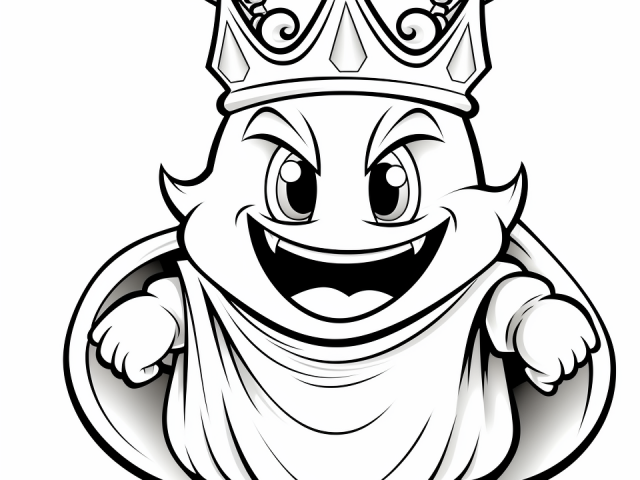 Free printable coloring page of King Boo