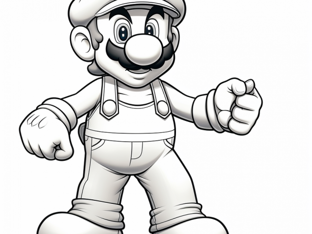 Free coloring page of Luigi