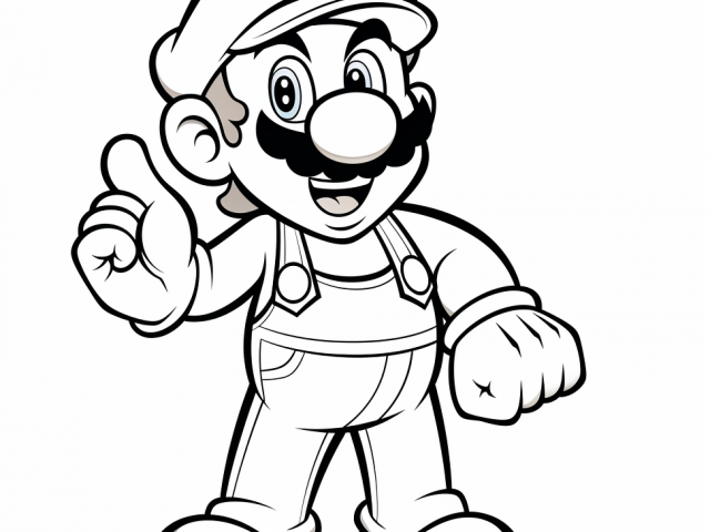 Free coloring page of Luigi