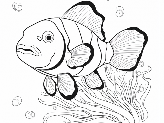 Free coloring page of Clownfish