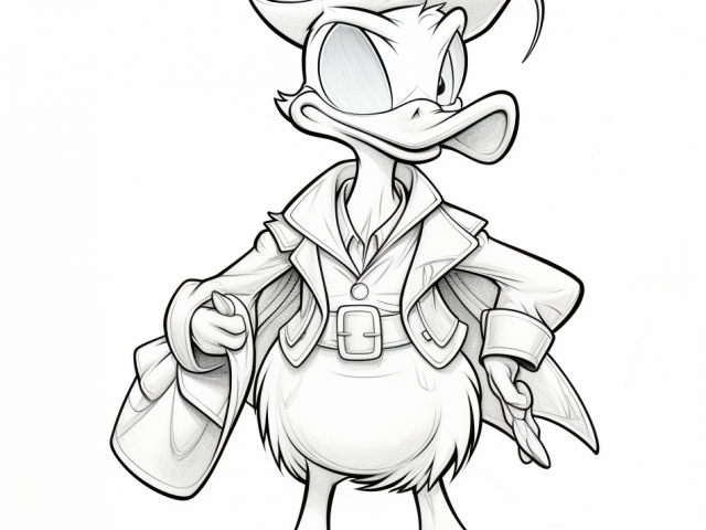 Free printable coloring page of Donald Duck