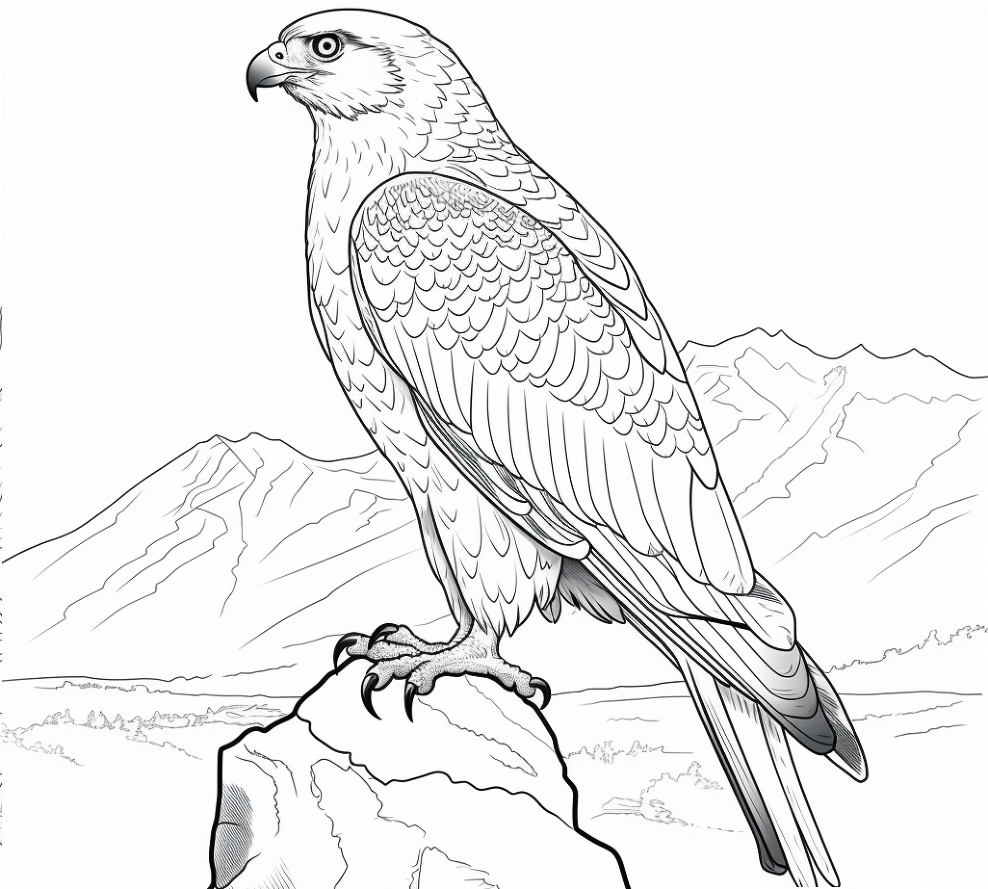 Free printable coloring page of Falcon