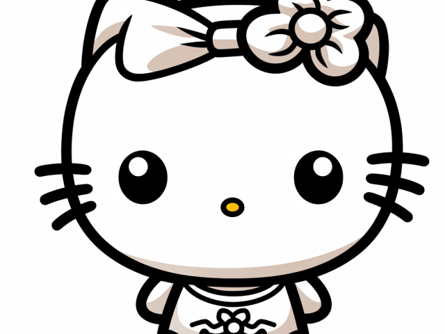 Free coloring page of Hello Kitty Characters