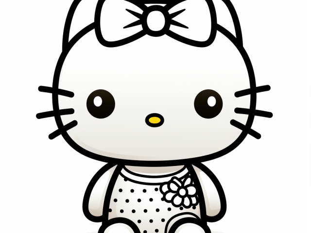 Free coloring page of Hello Kitty Characters