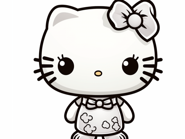 Free coloring page of Hello Kitty Characters