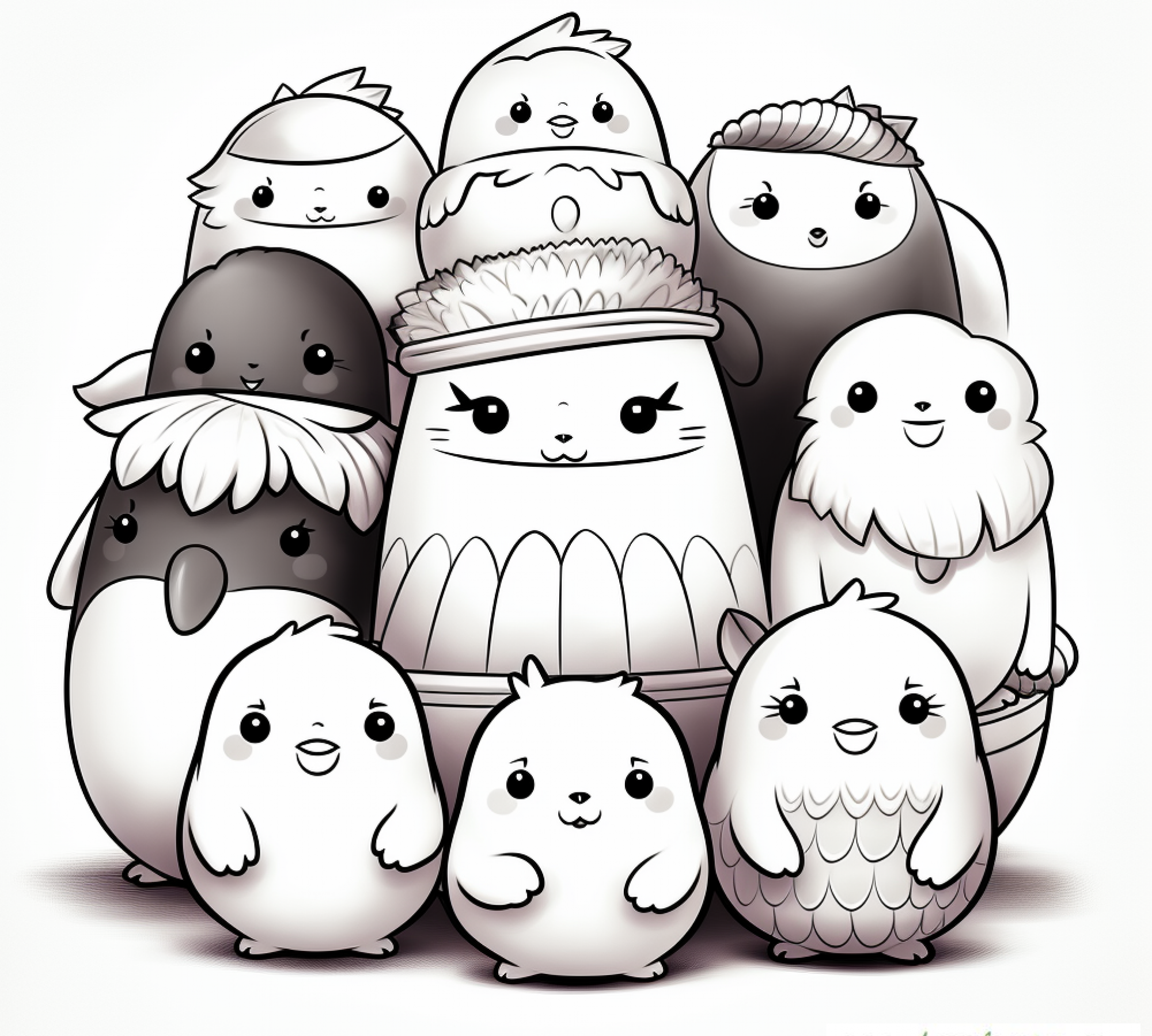 Free printable coloring page of Squishmallows