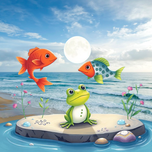 The Story of Two Fishes and a Frog